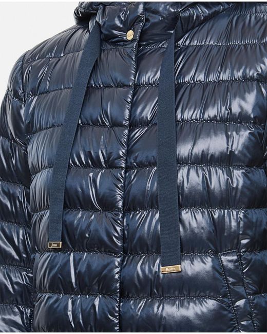 Herno Blue Nylon Down Jacket