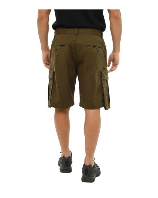 DSquared² Green Solid Cargo Shorts for men