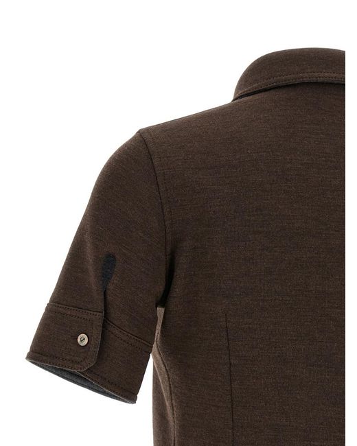 Gucci Brown Slim Solid Shirt