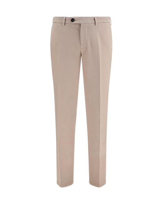 Brunello Cucinelli Natural Regular Solid Trousers for men