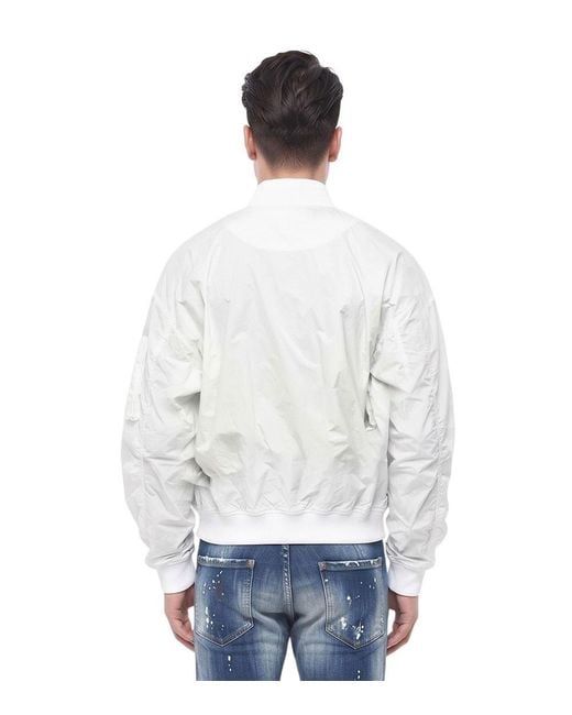 DSquared² White Solid Bomber Jacket for men