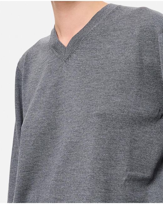 Khaite Gray V-Neck Sweater