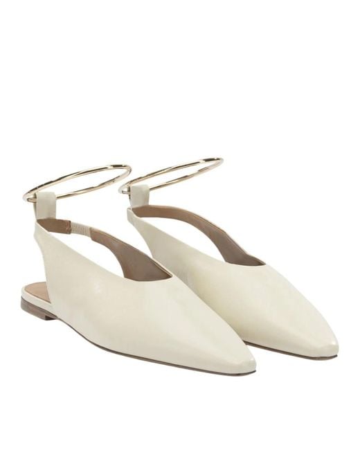Jil Sander White Strap Ballet Flat
