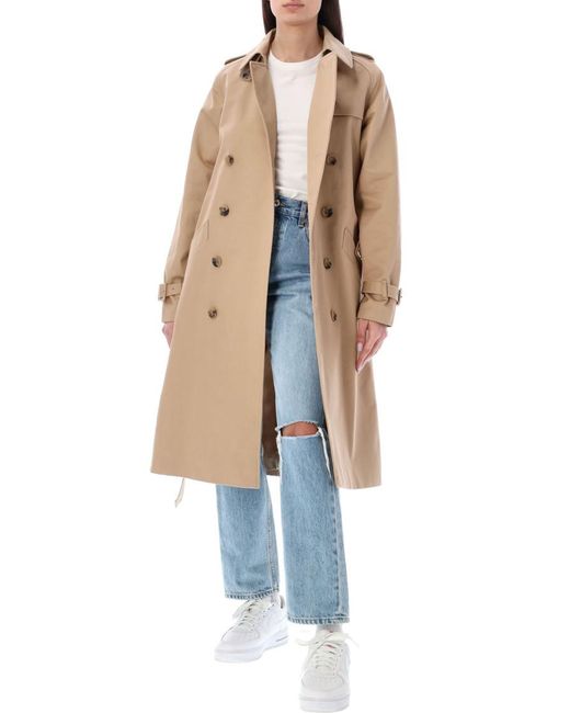 A.P.C. Natural Classic Double-Breasted Trench Jacket