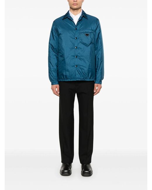 Prada Blue Re-Nylon Shirt for men