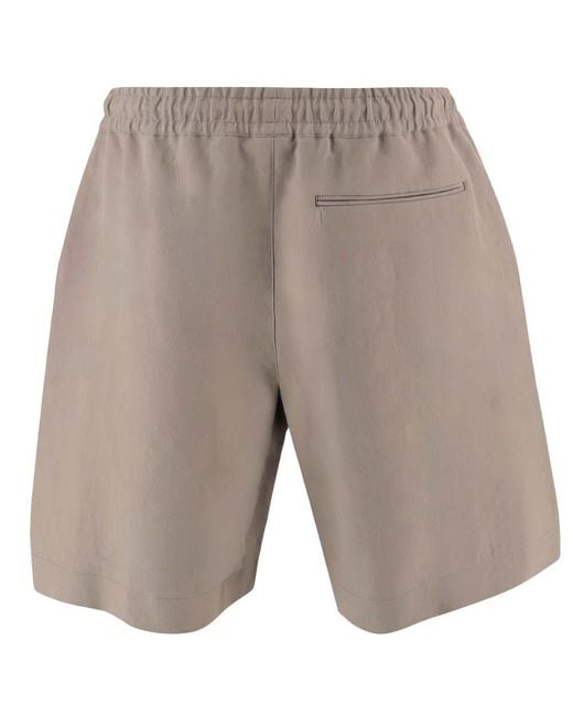Giorgio Armani Gray Solid Shorts for men