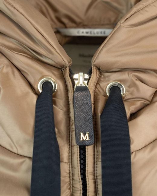 Max Mara Brown Solid Hood Jacket