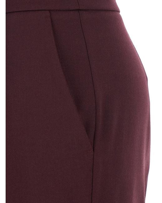 Twinset Purple Straight Flat Front Pants