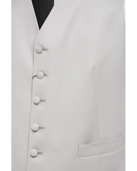 Corneliani White Six Button Waistcoat for men