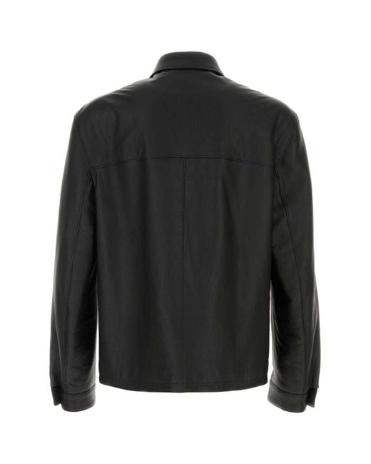 Prada Black Regular Textured Jacket for men