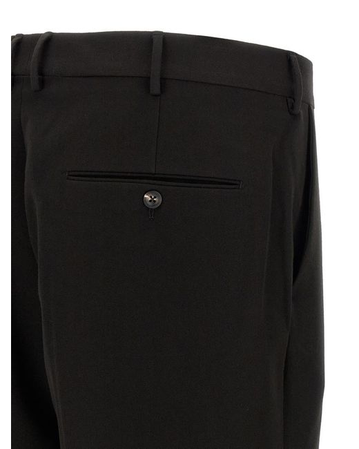 Cellar Door Black Flat Front Pants for men