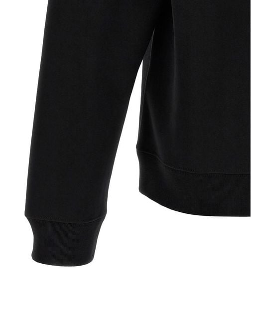 Valentino Black Solid Crew Neck Sweatshirt for men