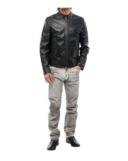 DSquared² Black Mandarin Collar Jacket for men