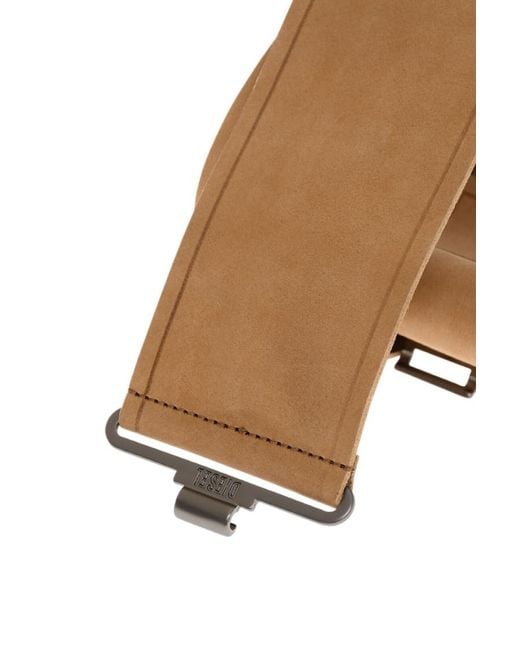 DIESEL Brown Maxi Solid Belt