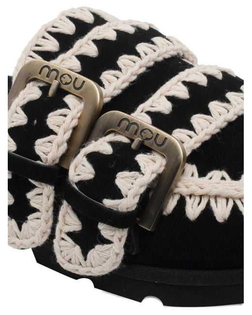 Mou Black Braided Mules