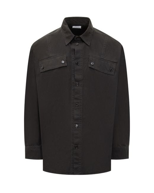 Off-White c/o Virgil Abloh Black Regular Solid Shirt for men