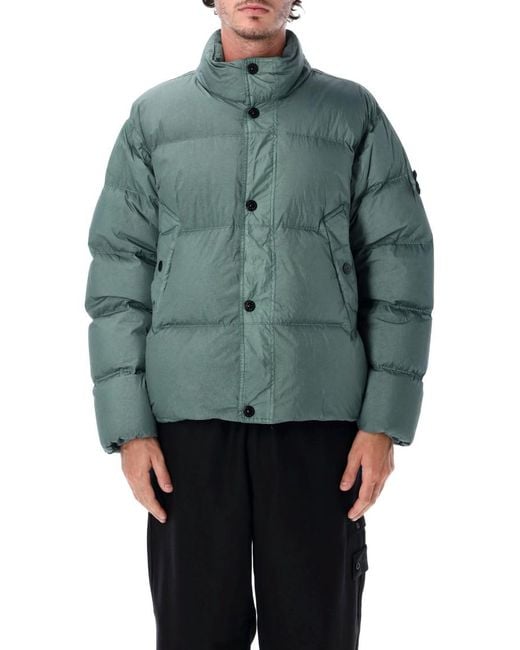 Stone Island Blue Regular Down Jacket for men