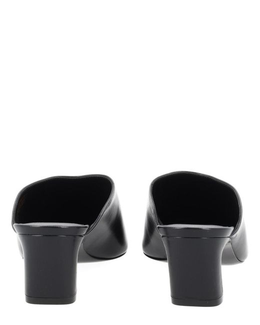 Stuart Weitzman Gray Leather Mules