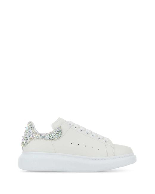 McQueen White Lace Up Sneaker