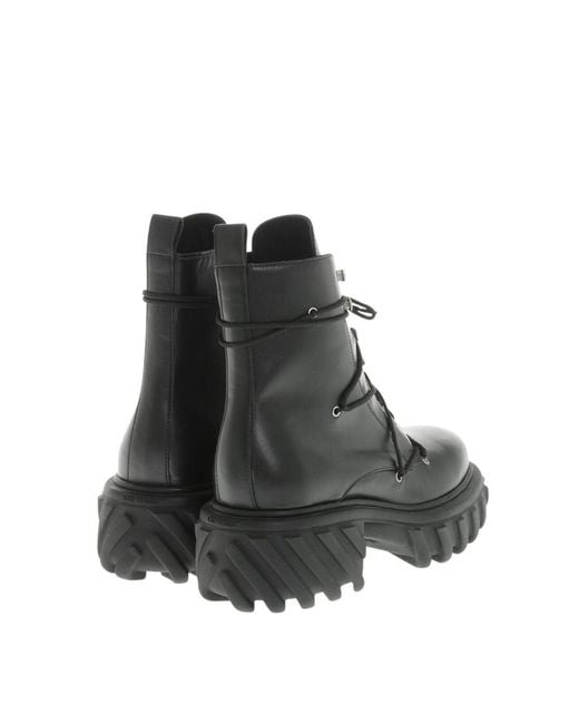 Off-White c/o Virgil Abloh Black Solid Tractor Boots