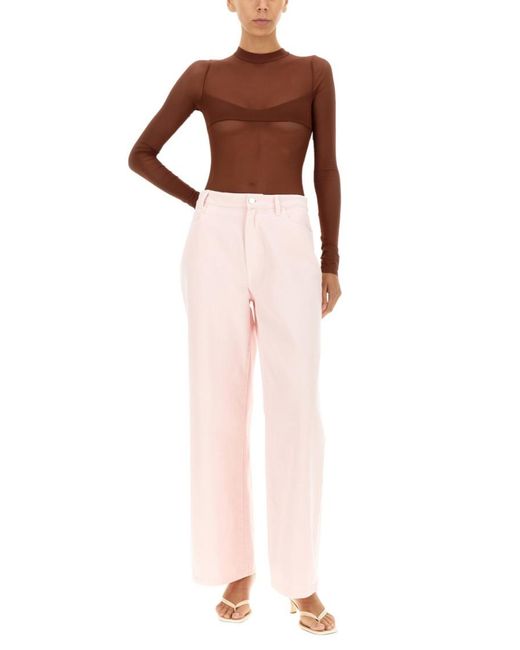 NOT AFTER TEN Brown Solid Mock Collar Top