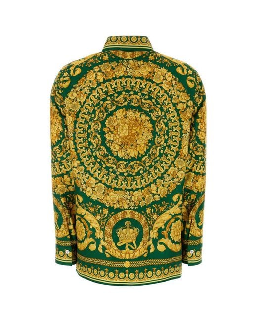Versace Green Silk Shirt