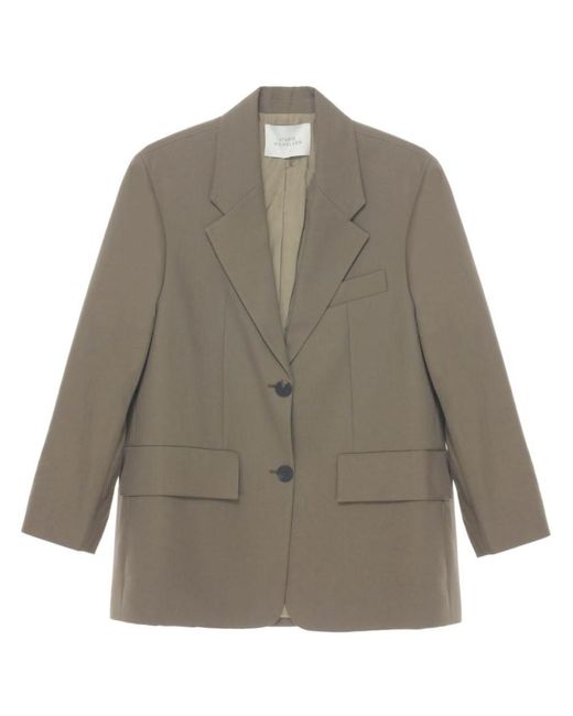 Studio Nicholson Gray Single-Breasted Blazer