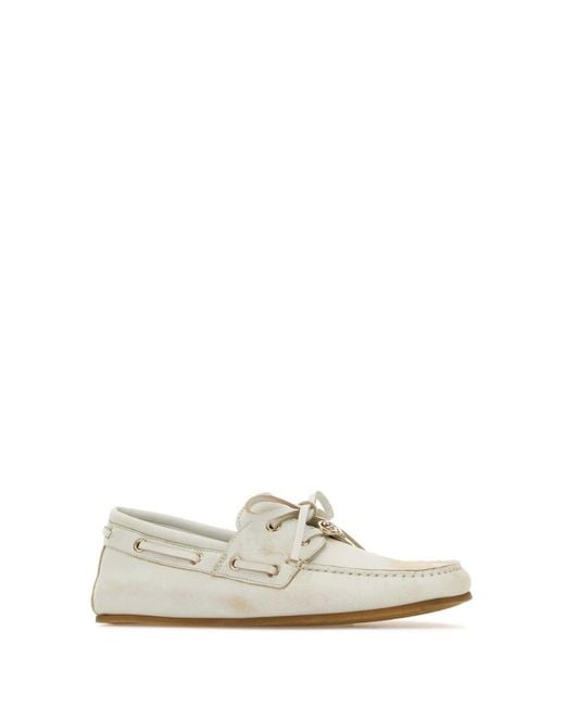 Gucci White Solid Collection Loafers