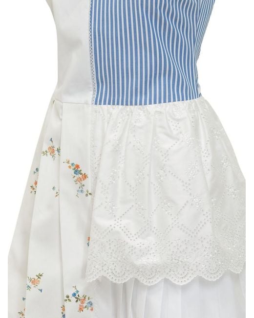 MSGM Blue Dress With Multicolored Print