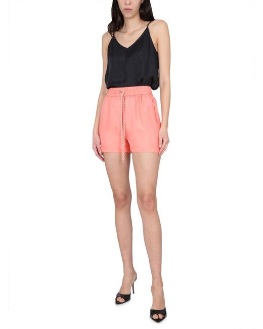 Alysi Pink Peach Solid Shorts