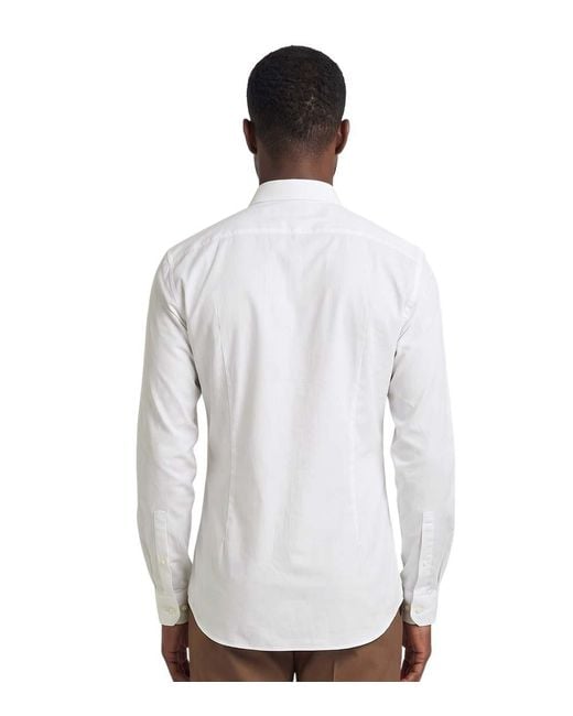 Boss White Regular Solid Shirt for men