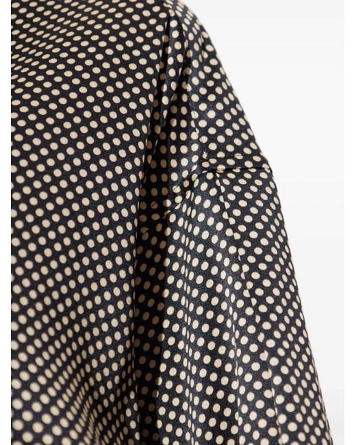 Tom Ford Gray Polka Dot Relaxed Fit Silk Shirt