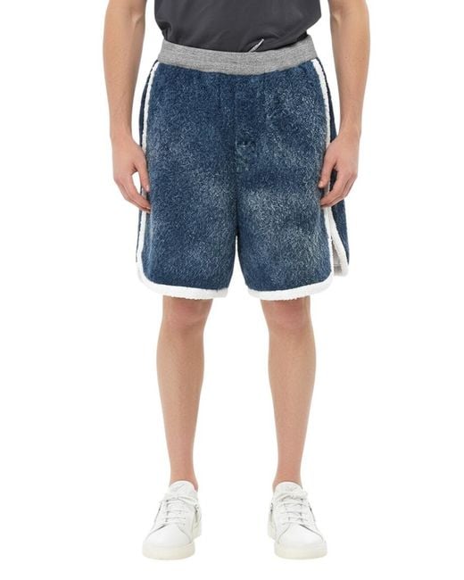 DSquared² Blue Textured Shorts for men