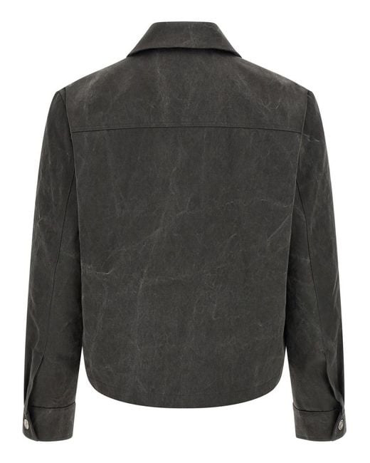 Séfr Gray Charcoal Abstract Jacket for men
