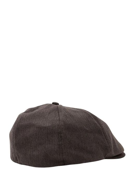 Boss Gray Solid Flat Hat for men