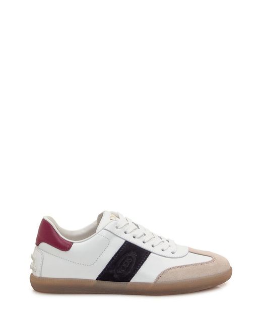 Tod's Women's White Lace-Up Sneakers