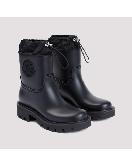 Moncler Black PVC Waterproof Ankle Boots