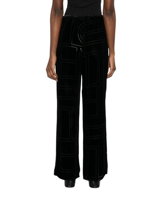 Totême Black Geometric Pattern Pant
