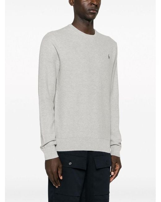 Polo Ralph Lauren Gray Crewneck Logo Sweater for men