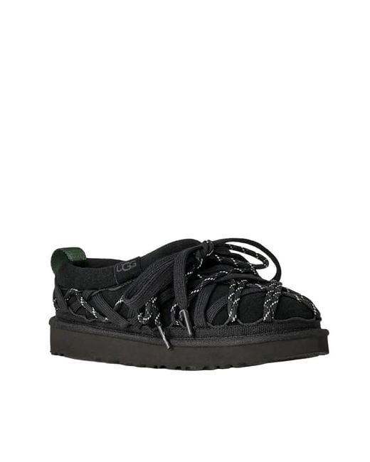 Ugg Black Lace Up Slippers