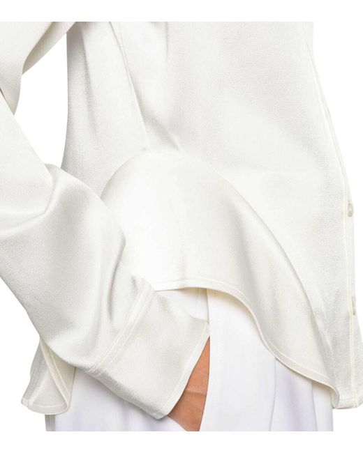 Stella McCartney White Off Slim Solid Shirt
