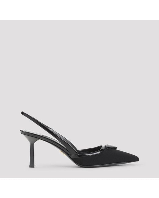 Prada Black Slingback Pumps