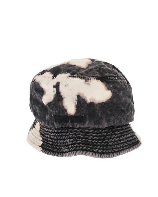 DSquared² Black Abstract Bucket Hat for men