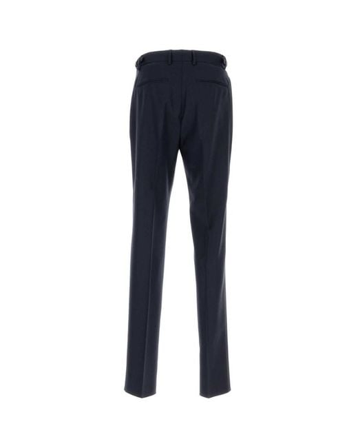 Versace Blue Dark Wool Pant for men