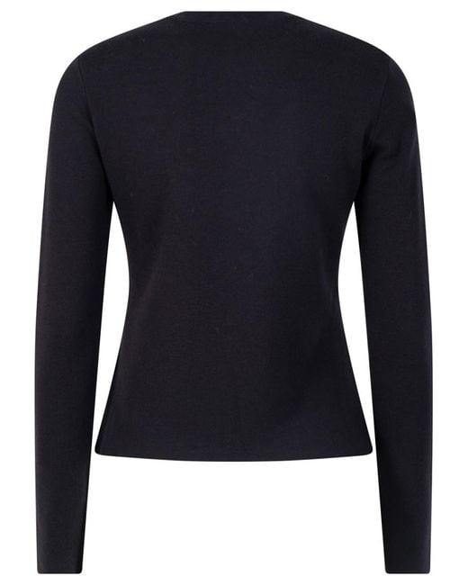 Max Mara Blue Viscose And Wool Sweater