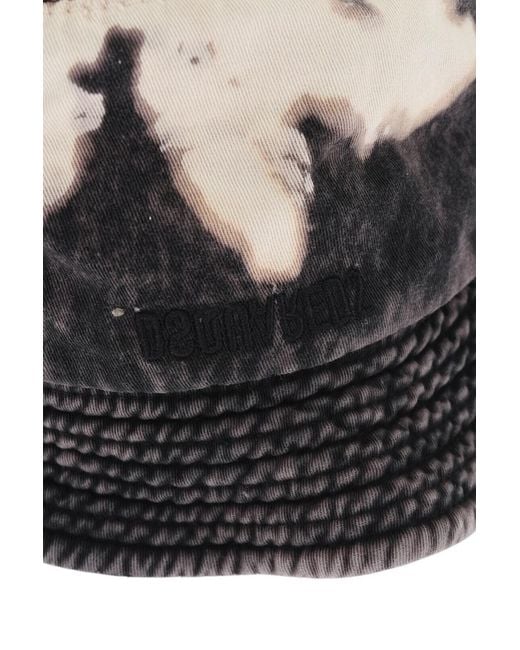 DSquared² Black Abstract Bucket Hat for men