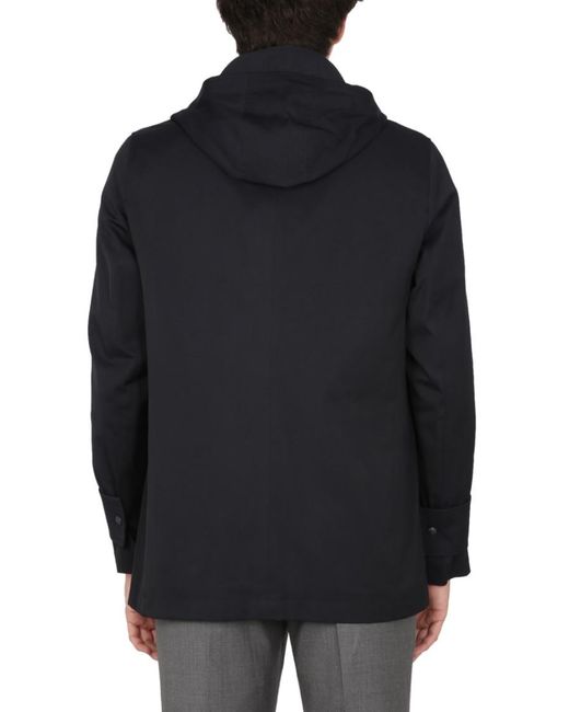 Thom Browne Black Solid Hood Jacket for men