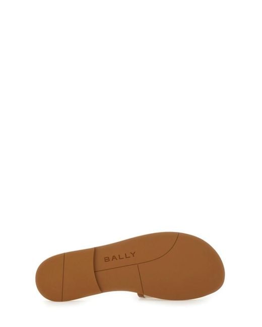 Bally Natural Slip-On Flats
