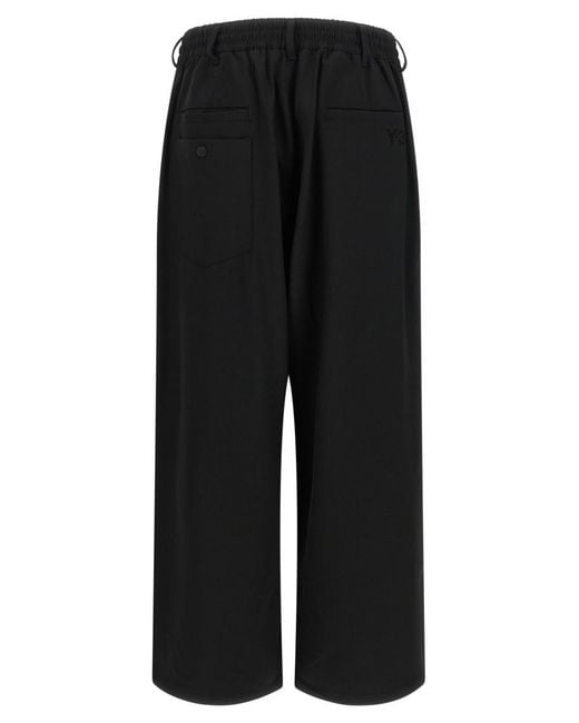 Y-3 Black Relaxed Drawstring Pants for men