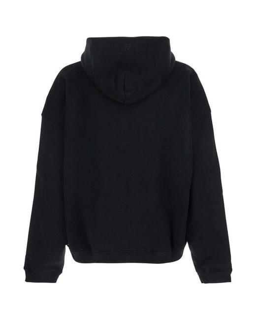 Represent Black Solid Hood Sweatshirts for men